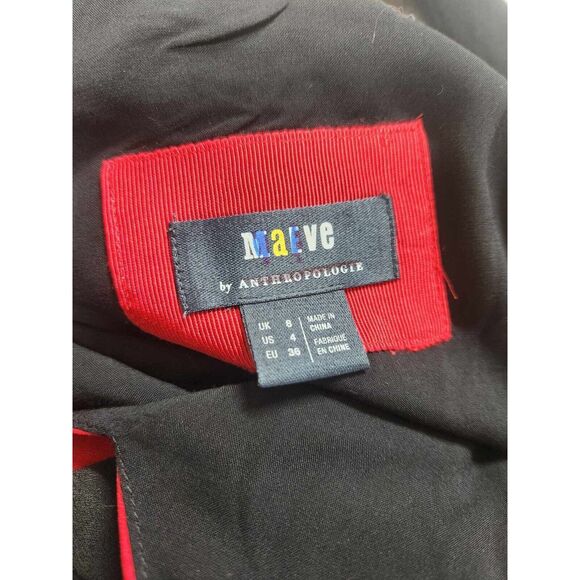 Anthropologie Maeve Pleated Colorblock Midi Dress Size 4 B34 - Picture 7 of 9